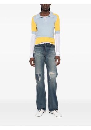 JW Anderson distressed-effect patchwork jeans - Blue