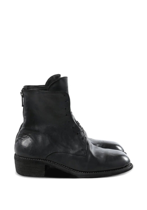 Guidi back-zip lace-up boots - Black