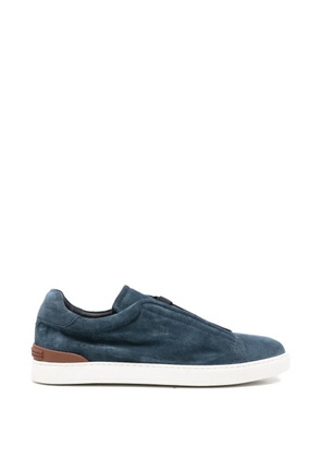 JOHN HARRISON panelled suede sneakers - Blue