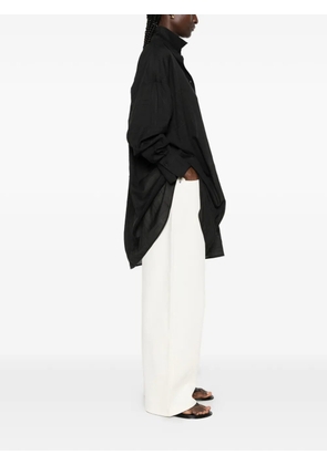 TOTEME monogram-patterned oversized shirt - Black