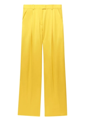 Another Tomorrow pleated merino-wool trousers - Yellow