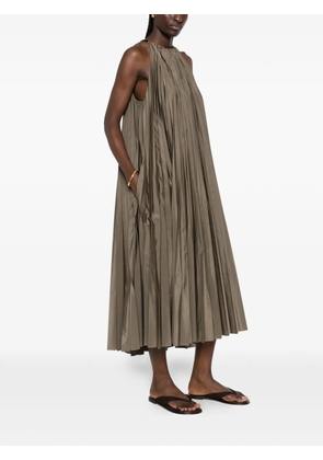 Max Mara pleated halterneck midi dress - Green