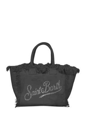 MC2 Saint Barth Vanity rhinestone-embellished fringed tote bag - Black