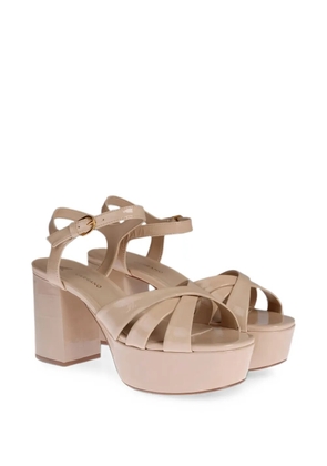 CARRANO criss-cross platform sandals - Neutrals