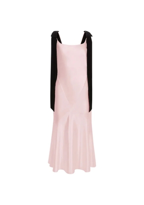 Nina Ricci bow-detail satin midi dress - Pink