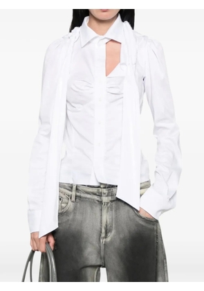 Ottolinger knot-front asymmetrical shirt - White