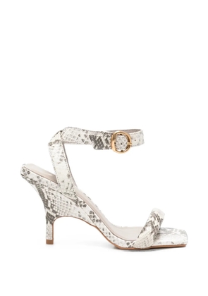 CARRANO snake-effect buckle-fastening sandals - Neutrals