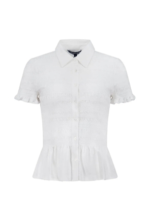 Veronica Beard Ellisandra peplum shirt - White