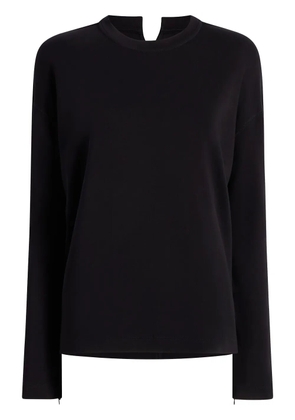 Another Tomorrow Luxe Seamed cotton T-shirt - Black