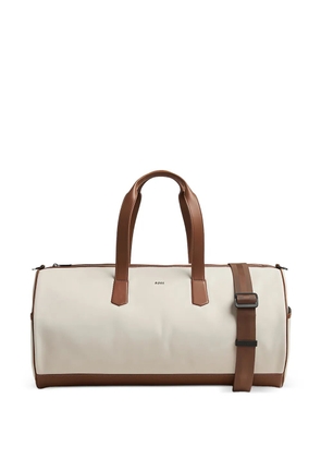 BOSS leather-trim holdall bag - Neutrals