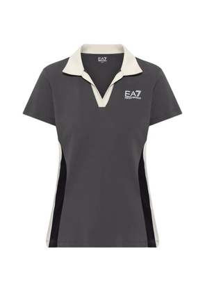 Ea7 Emporio Armani logo-print colourblock T-shirt - Grey