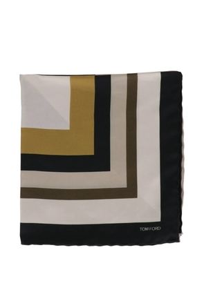 TOM FORD geometric-print pocket square - Neutrals