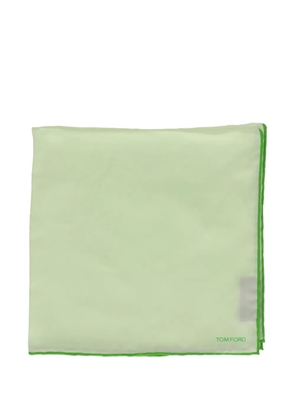 TOM FORD logo-detail pocket square - Green