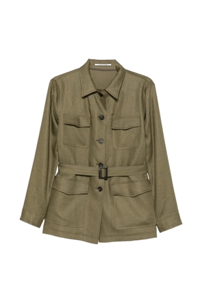 Tagliatore belted jacket - Green