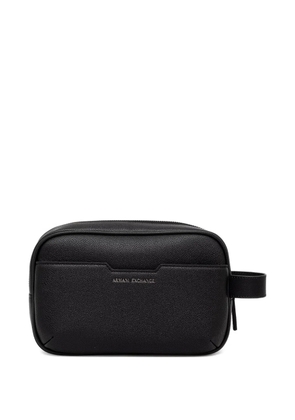 Armani Exchange side-handle wash bag - Black
