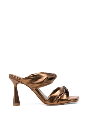 CARRANO twist-detail metallic-effect sandals - Brown