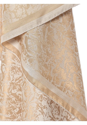 Trussardi jacquard-woven frayed scarf - Neutrals