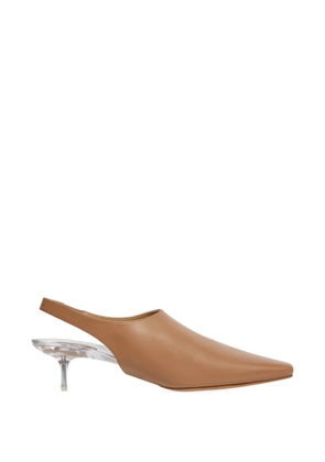 Courrèges transparent kitten-heel slingback pumps - Neutrals