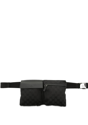 Gucci Pre-Owned 2000-2015 GG Canvas Double Pocket belt bag - Black