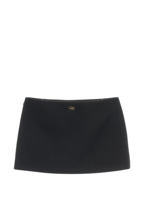 Miu Miu Pre-Owned 2010s logo-plaque mini skirt - Black