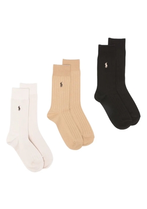 Polo Ralph Lauren Polo Pony-embroidered socks (pack of three) - Neutrals