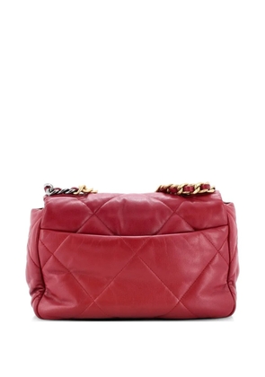 CHANEL Pre-Owned 19 Flap Bag Quilted Leather Medium crossbody bag - Pink