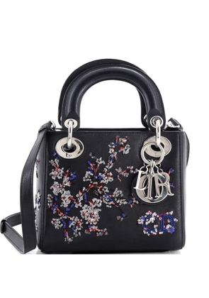 Christian Dior Pre-Owned Lady Dior Bag Embellished Leather Mini crossbody bag - Black