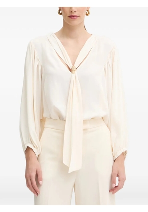 SIMONA CORSELLINI tie-neck blouse - Neutrals