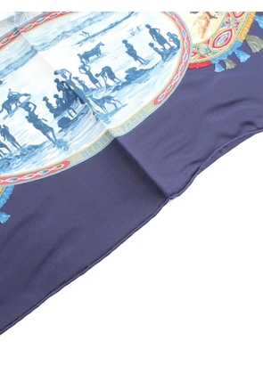 Hermès Pre-Owned 2010s Cavaliers Peuls silk scarf - Blue
