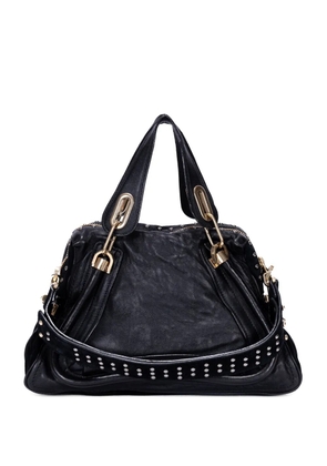 Chloé Pre-Owned Paraty studded shoulder bag - Black