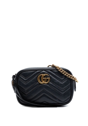 Gucci Pre-Owned 2016-2026 Mini GG Marmont Matelasse Leather crossbody bag - Black