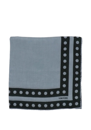 TOM FORD polka-dot pocket square - Blue