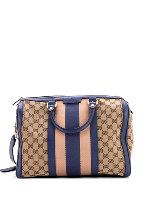 Gucci Pre-Owned Vintage Web Boston Bag GG Canvas Medium satchel - Blue