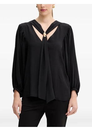 SIMONA CORSELLINI gathered-sleeve blouse - Black