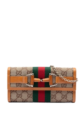 Gucci Pre-Owned 2000-2015 GG Canvas Web Horsebit Wallet on Chain shoulder bag - Neutrals