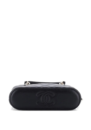 CHANEL Pre-Owned CC Dome Zip Shopping Bag Quilt Lambskin Mini crossbody bag - Black