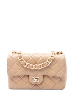 CHANEL Pre-Owned 1997-1999 CC Quilted Lambskin Resin Chain Single Flap shoulder bag - Neutrals