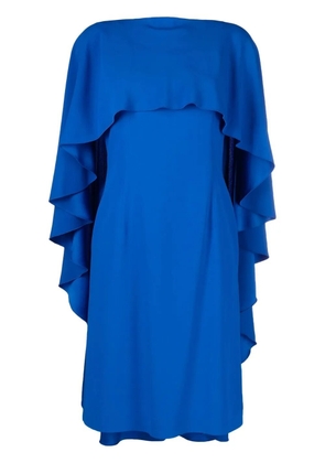 Alberta Ferretti ruffle-detail round-neck dress - Blue
