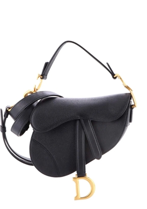 Christian Dior Pre-Owned Saddle Handbag with Strap Leather Mini shoulder bag - Black
