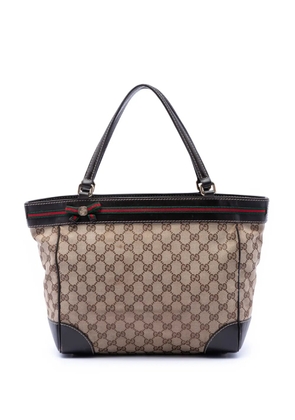 Gucci Pre-Owned 2016-2026 GG Canvas Web Mayfair tote bag - Neutrals