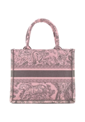 Christian Dior Pre-Owned Book Embroidered Canvas Small tote bag - Grey