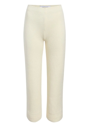 Another Tomorrow ribbed-knit cropped trousers - Neutrals