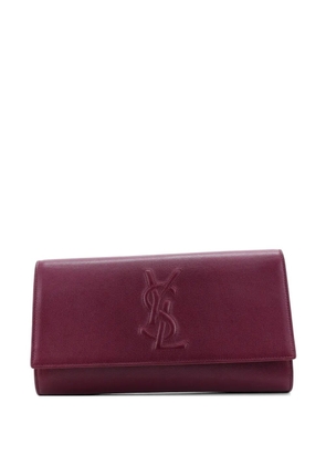 Saint Laurent Pre-Owned Belle de Jour Leather Large clutch bag - Purple