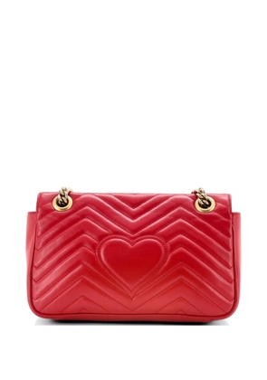 Gucci Pre-Owned GG Marmont Flap Bag Matelasse Leather Medium shoulder bag - Red
