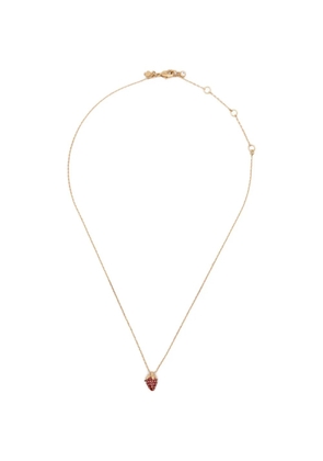 Kate Spade strawberry-pendant crystal-embellished necklace - Gold