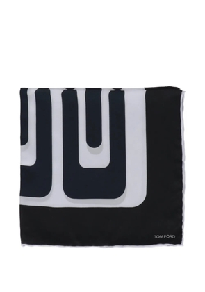 TOM FORD geometric-print pocket square - Blue