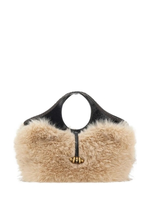 GIANNI CHIARINI Infinity faux-fur tote bag - Neutrals