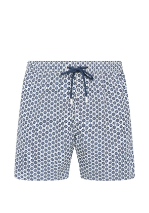 MC2 Saint Barth Lighting helm-print drawstring swim shorts - White