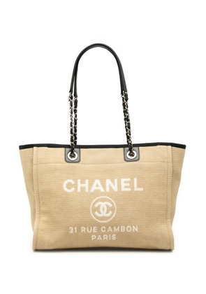 CHANEL Pre-Owned 2012 Small Canvas Deauville tote bag - Brown