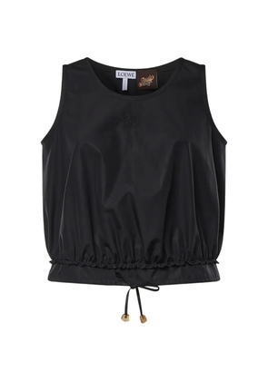 LOEWE Anagram-embroidered drawstring tank top - Black